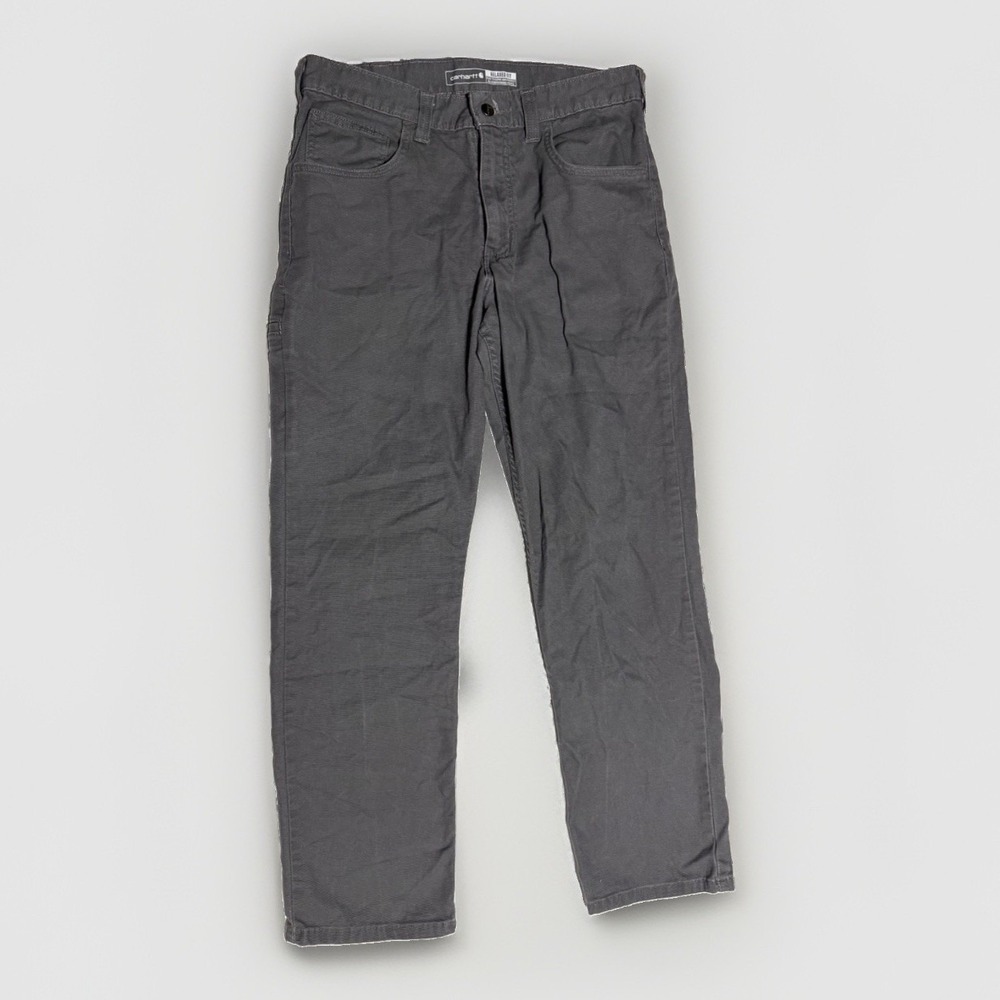 Carhartt Rugged Flex Relaxed Fit Canvas Work Pants Mens 32x30 Gray
